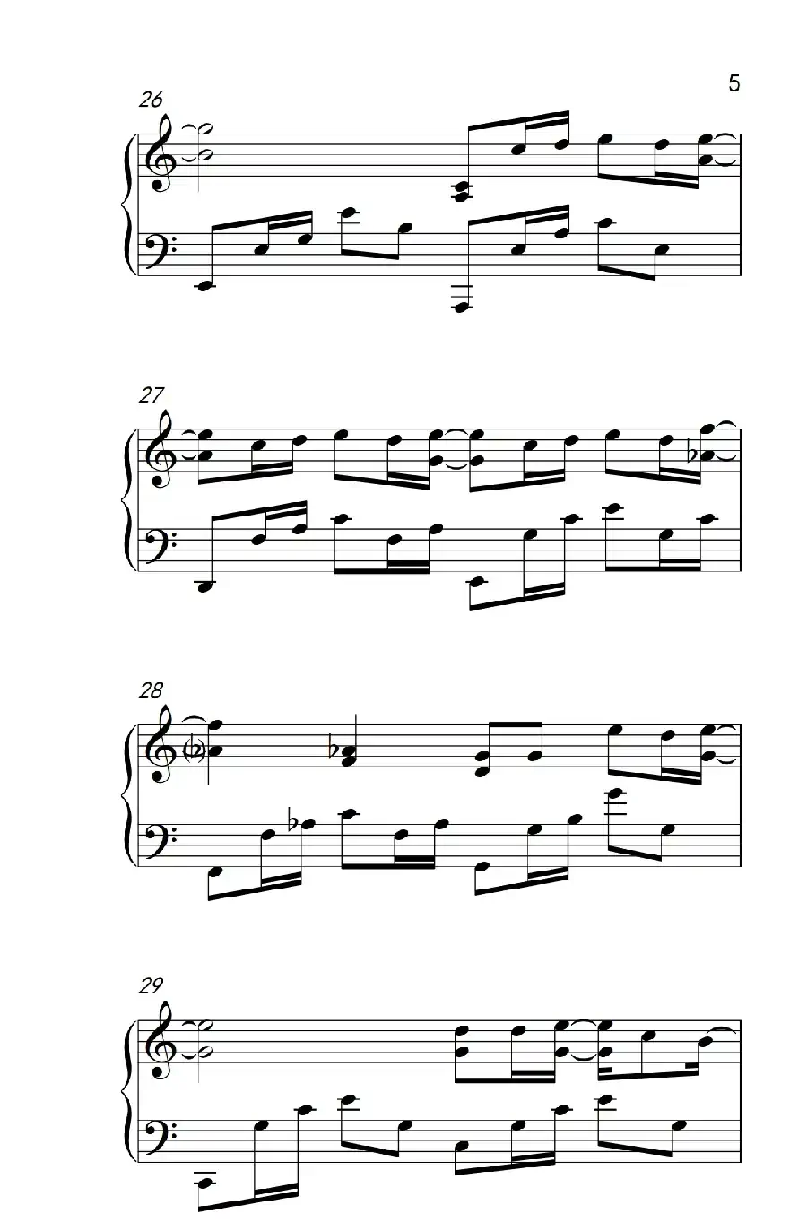 可惜没如果(《弹吧音教》制谱版)