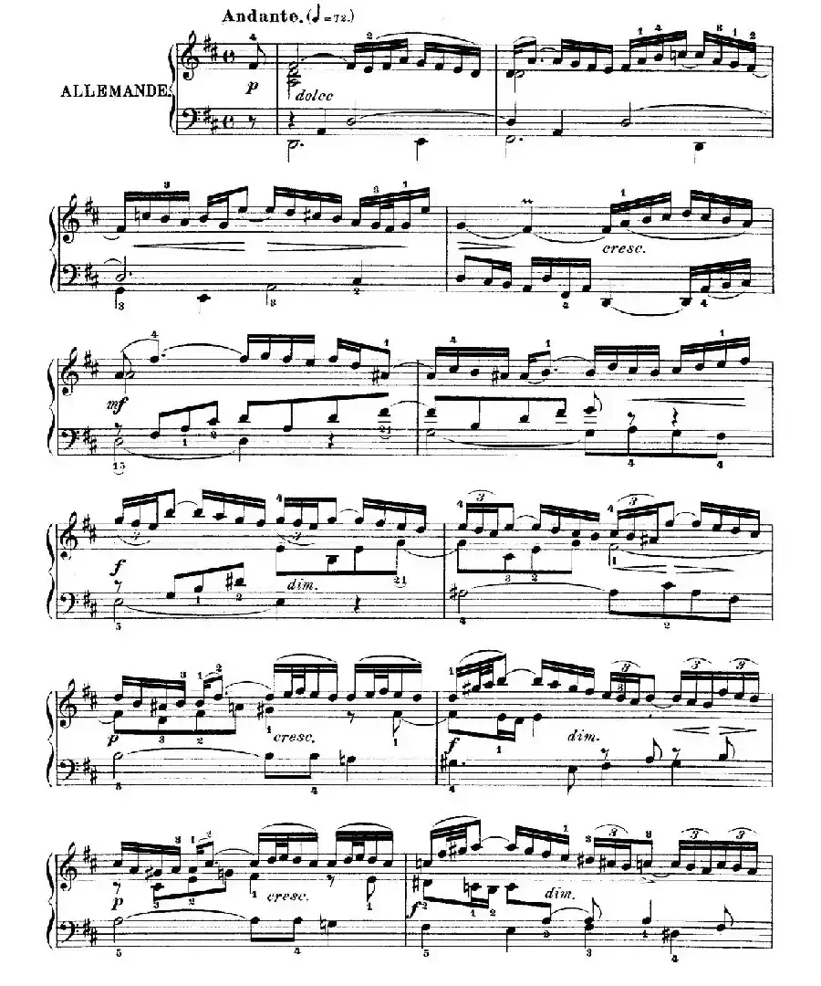 Six Partitas BWV 825-830（6首帕蒂塔·4）