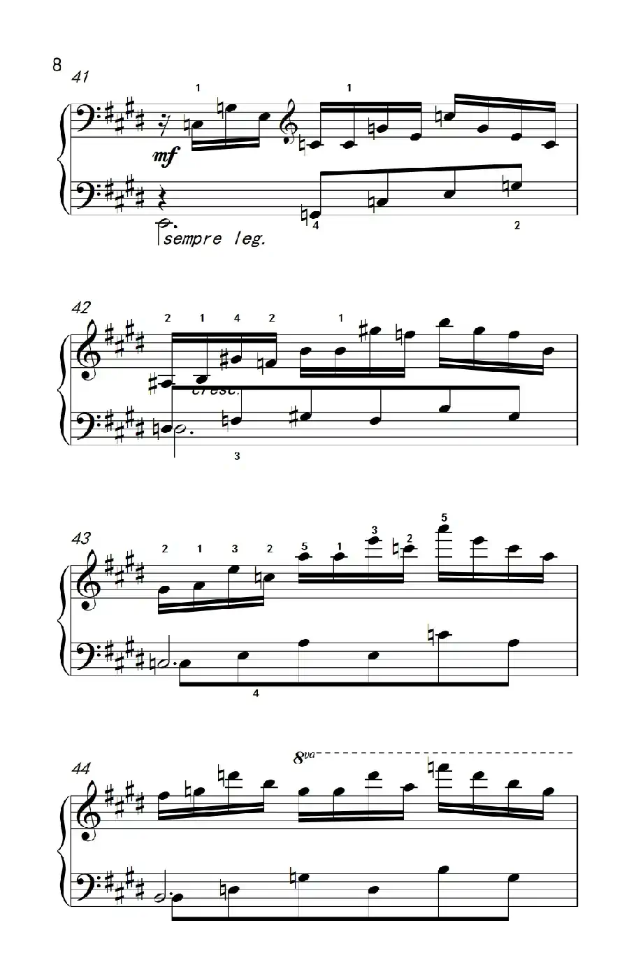 莫什科夫斯基 钢琴练习曲（第一首）