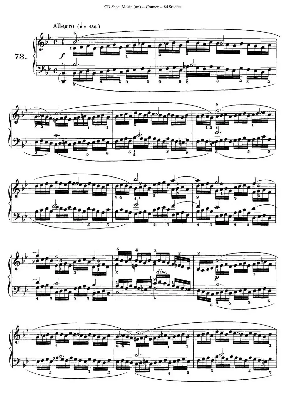 Cramer - 84 exercices（71—75）（克拉莫84首钢琴练习曲）