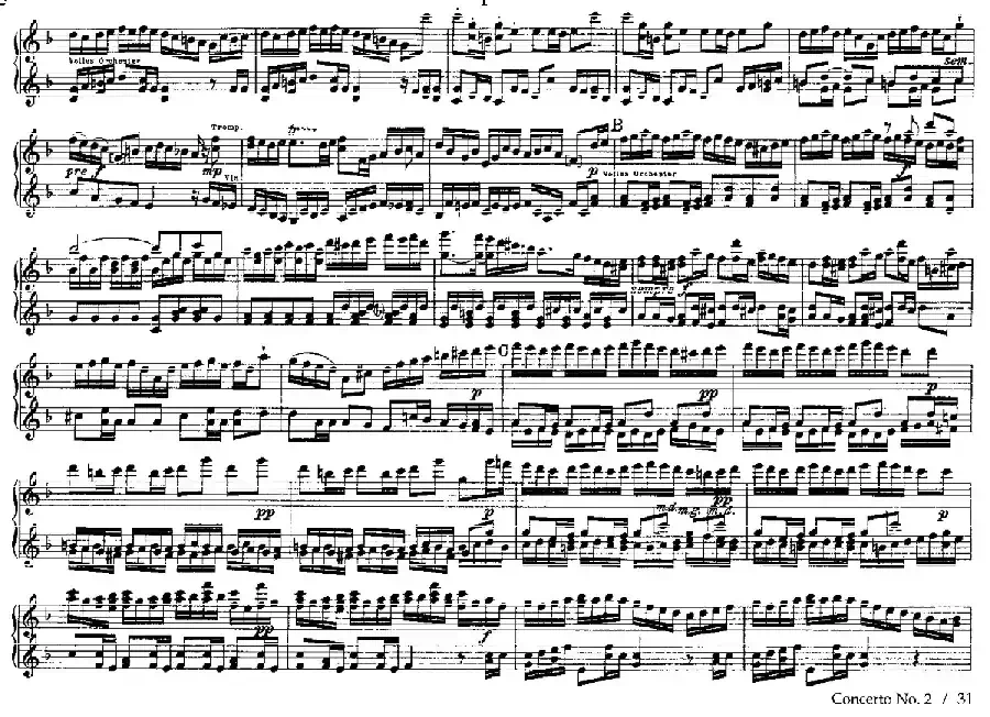 Brandenburg Concerto No.2 in F Major BWV.1047（F大调第二勃兰登堡协奏曲·四手联弹版）