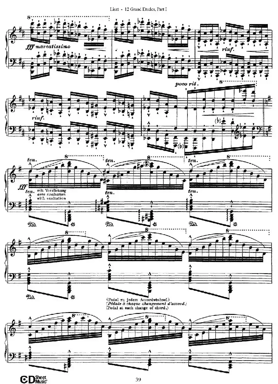 12 Grand Etudes S.137（12首华丽的练习曲·6）