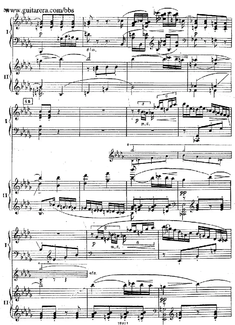 Rhapsody On A Theme Of Paganini Op.43（帕格尼尼主题狂想曲·双钢琴）（P41——60）