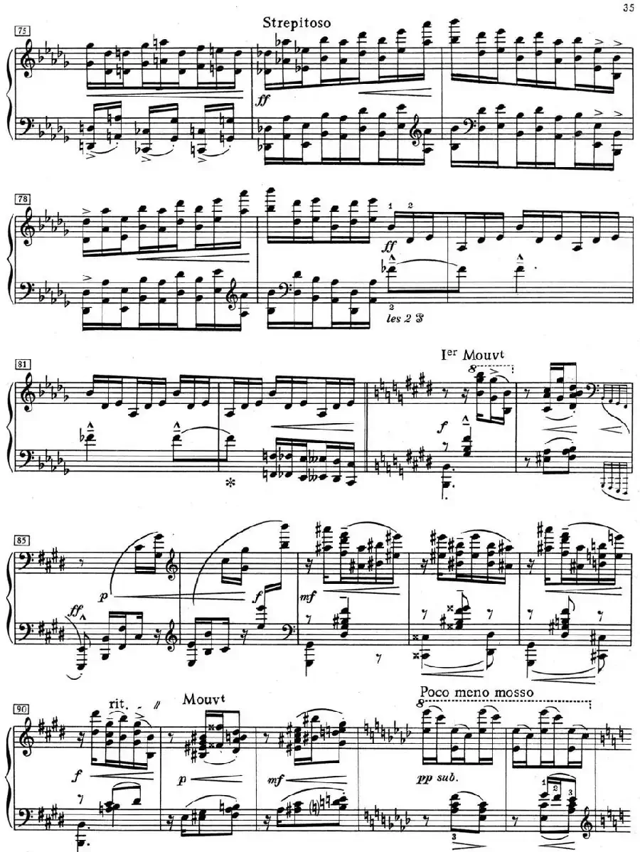 德彪西12首钢琴练习曲（5 八度练习v1.0 octaves）