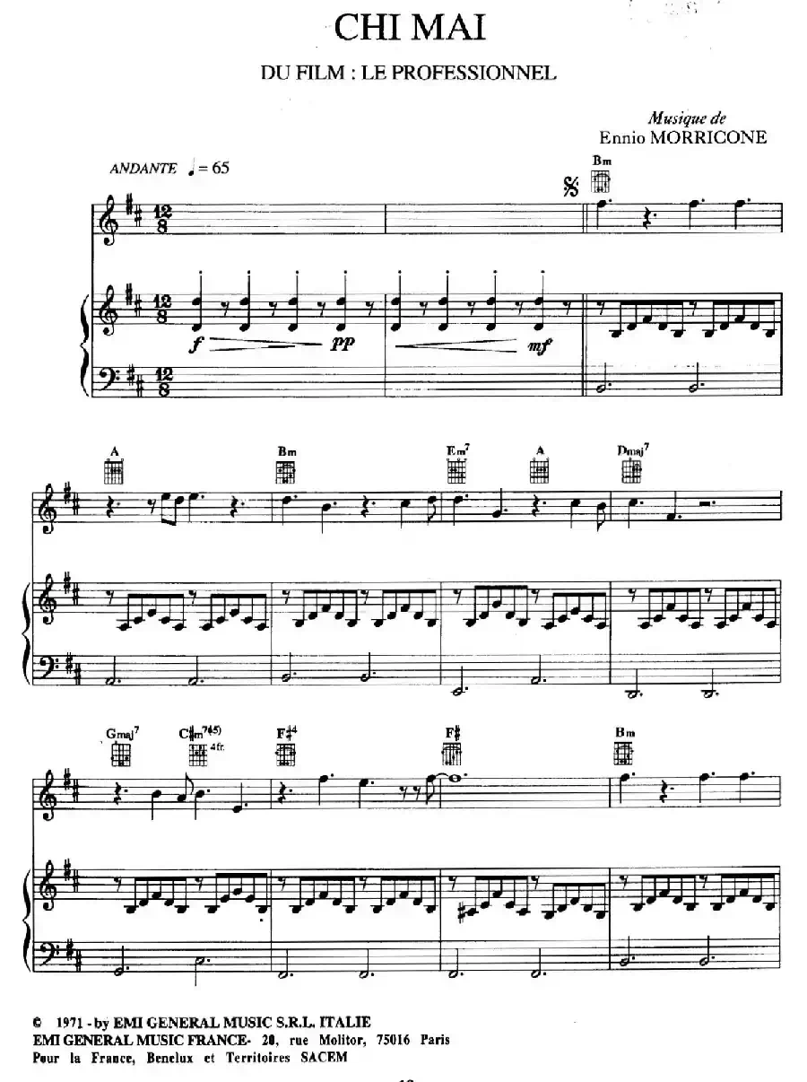 电影配乐大师莫瑞康最佳20首钢琴谱（Best of Ennio Morricone·5）