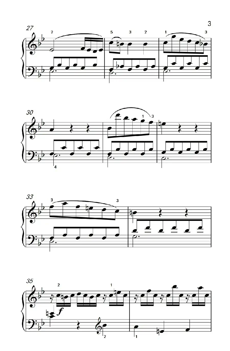 第七级1.♭B大调奏鸣曲 第一乐章 K.570(中央音乐学院 钢琴(业余)考级教程 7-9级)