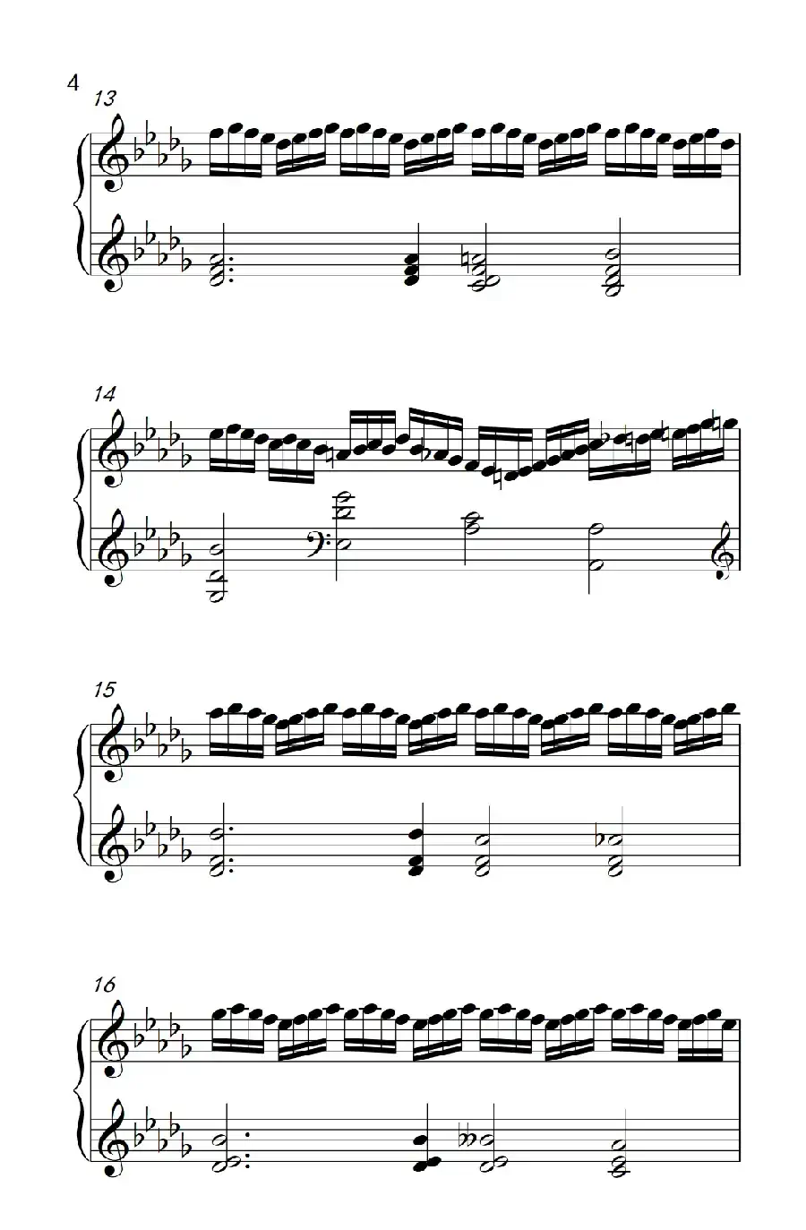 莫什科夫斯基 钢琴练习曲（第十二首）