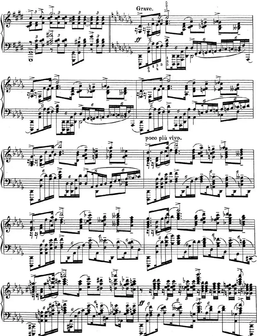 拉赫玛尼诺夫 钢琴前奏曲24 降D大调 Op.32 No.13