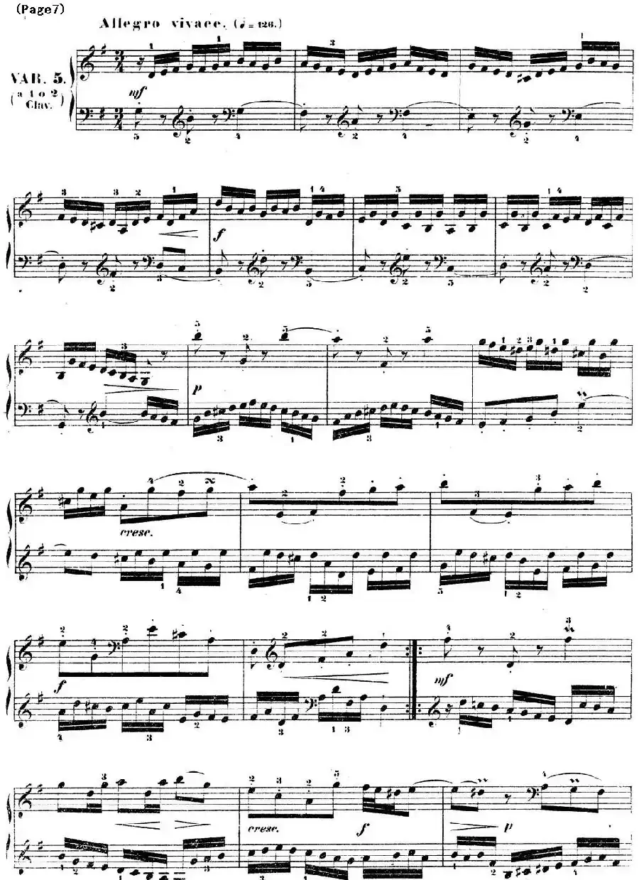 哥德堡变奏曲 巴赫 Goldberg Variationen BWV988