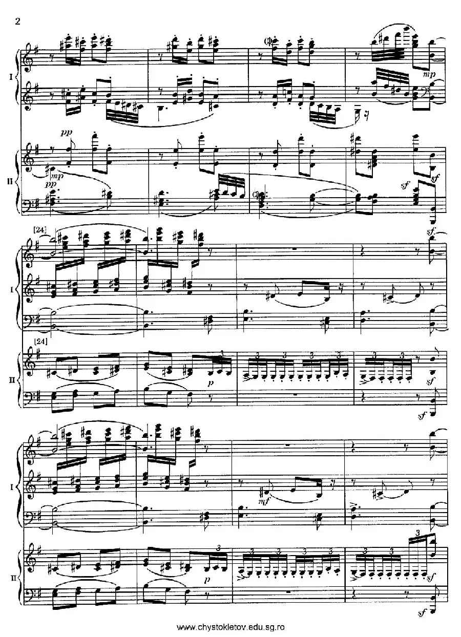 Nutcracker Op.71 芭蕾舞剧《胡桃夹子》（改编双钢琴版·第三部分）