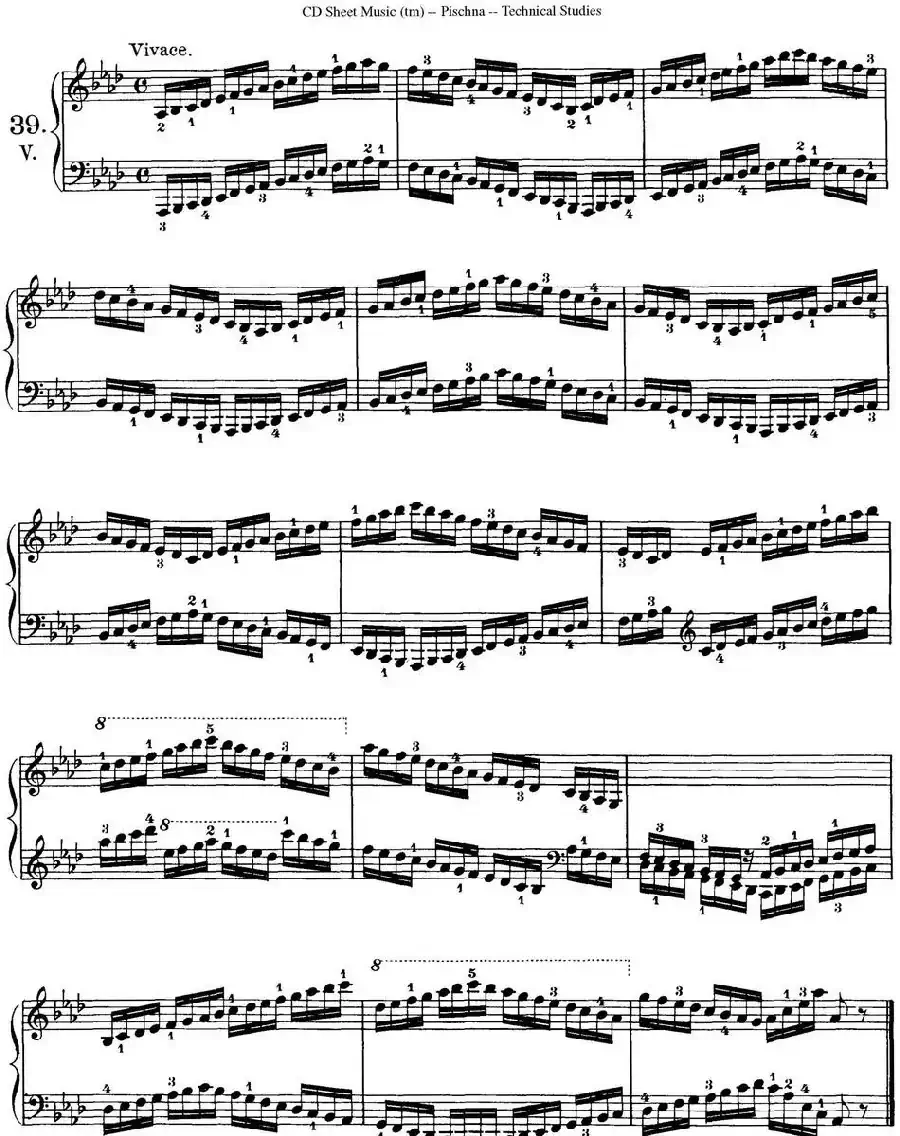 Technical Studies 60 Progressive Exercises （60首钢琴循序渐进练习曲 P61——70）