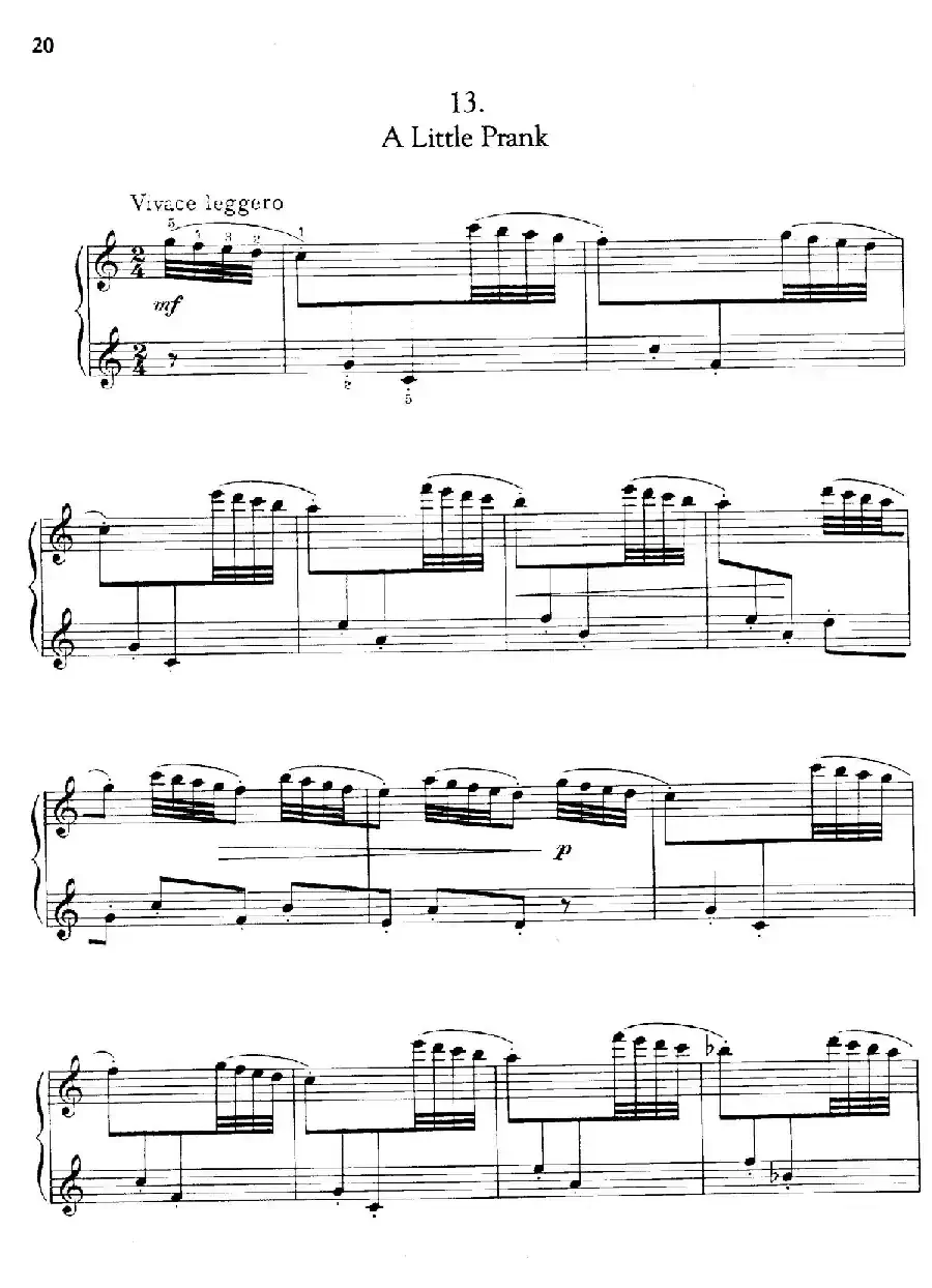 Thirty Pieces For Children Op.27（30首儿童钢琴曲 11—15）