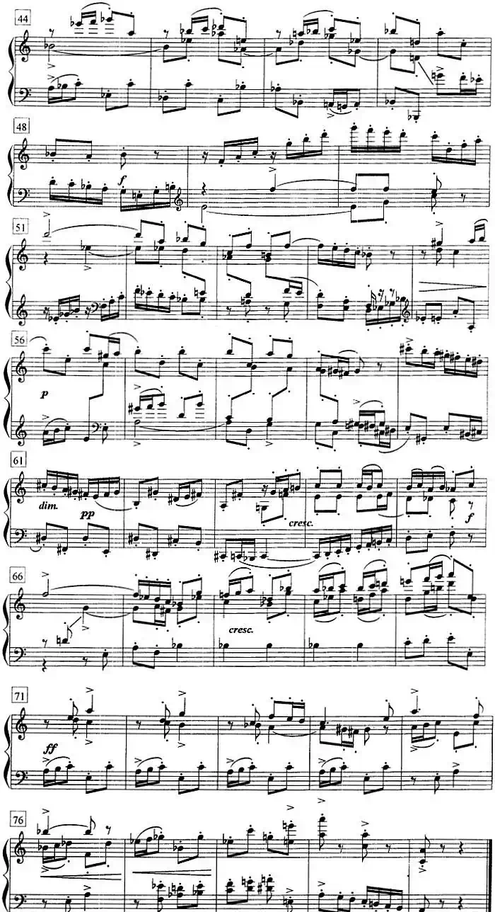 钢琴教程第八级 复调曲（前奏曲与赋格 Op.87 No.2）