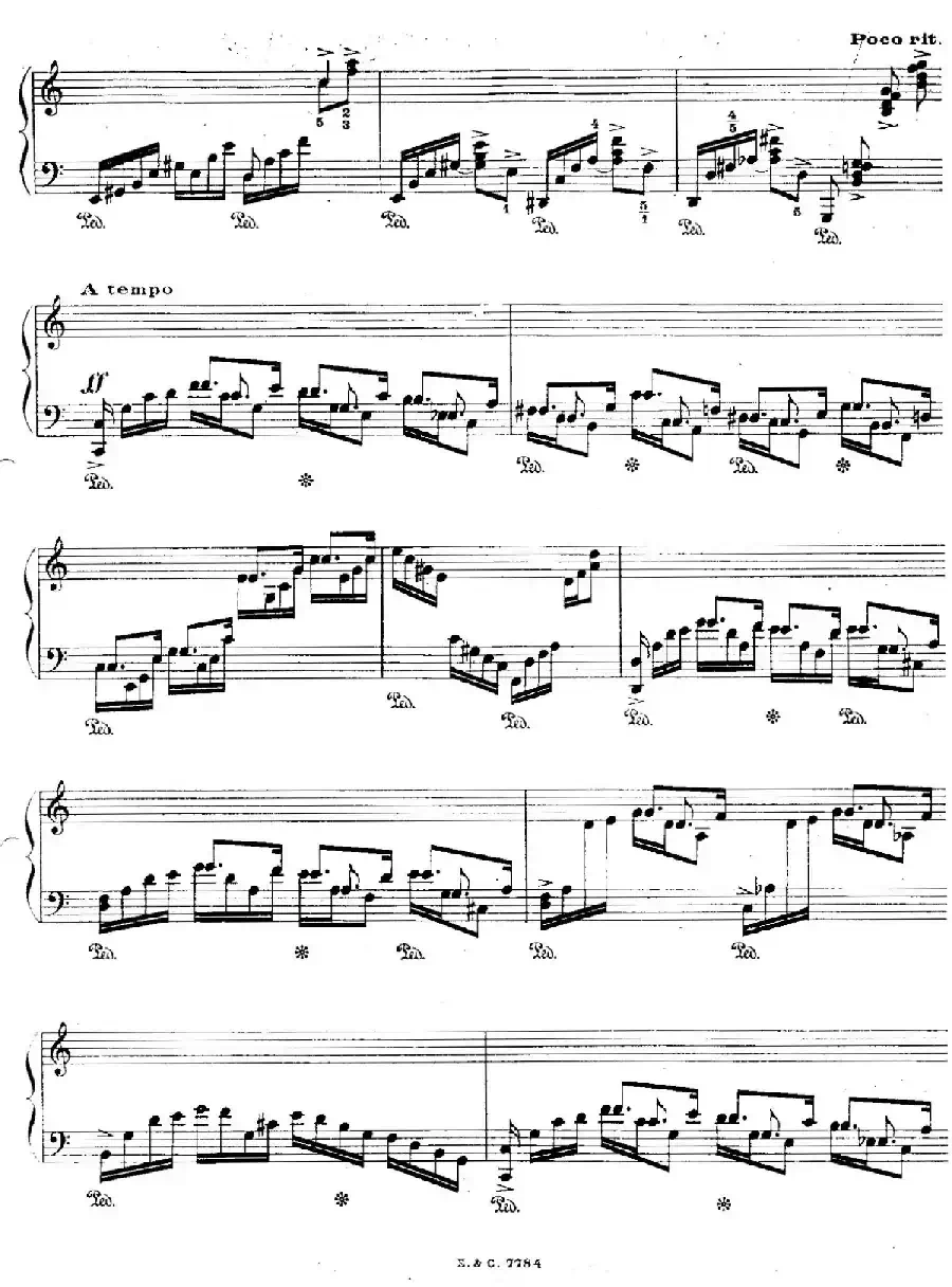 12 Etudes For The Left Hand Op.92 No.1（12首为左手而作的钢琴练习曲）