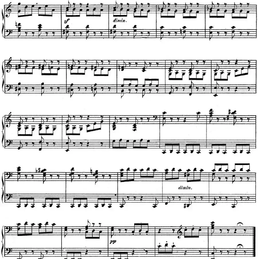 门德尔松无词歌Op.102（NO.3）