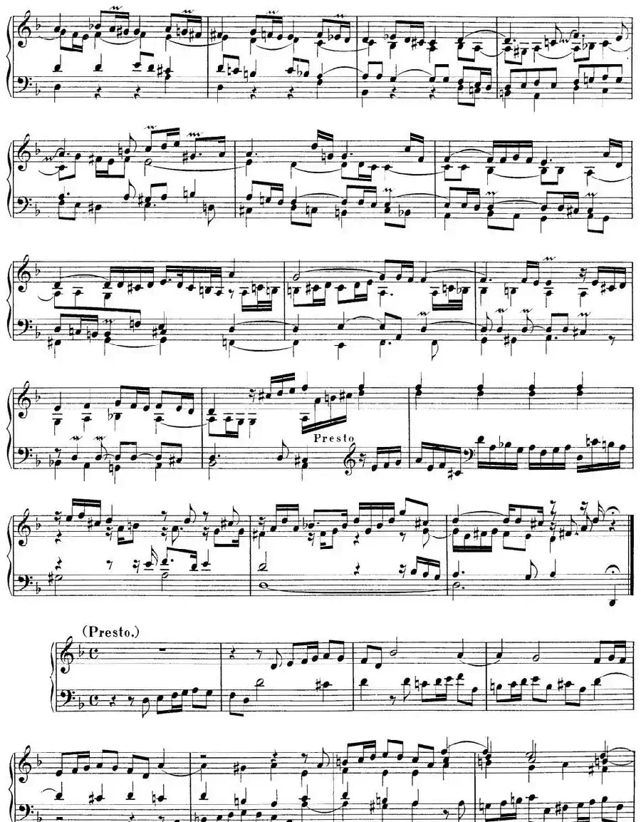 Toccata Minor BWV 913（7首托卡塔·No.4 d小调）