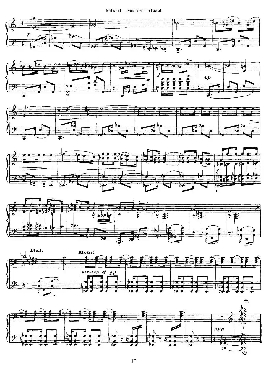 Saudados do Brasil Op.67（巴西回忆·Ⅴ）
