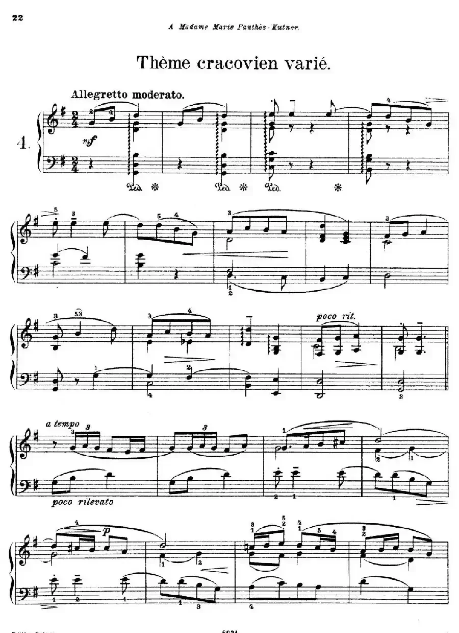 4 Pieces Op.26（4首小品·4）