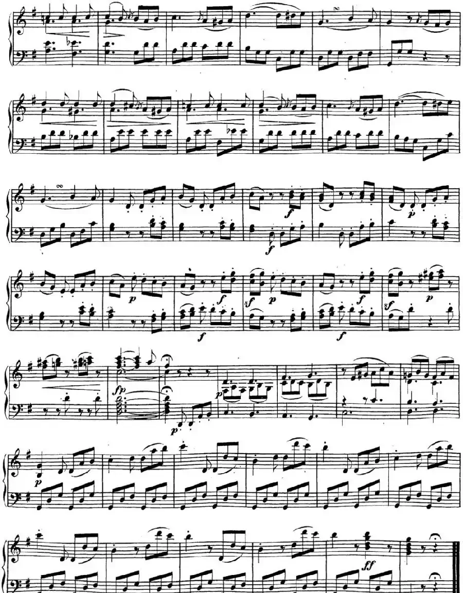 贝多芬钢琴奏鸣曲19 g小调 Op.49 No.1 G minor