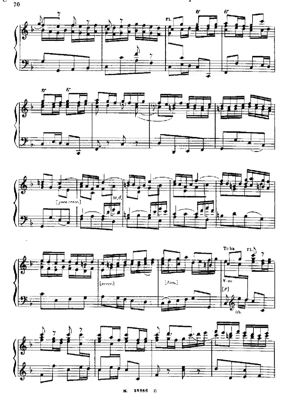 Brandenburg Concerto No.2 in F Major BWV.1047（F大调第二勃兰登堡协奏曲·钢琴独奏版）