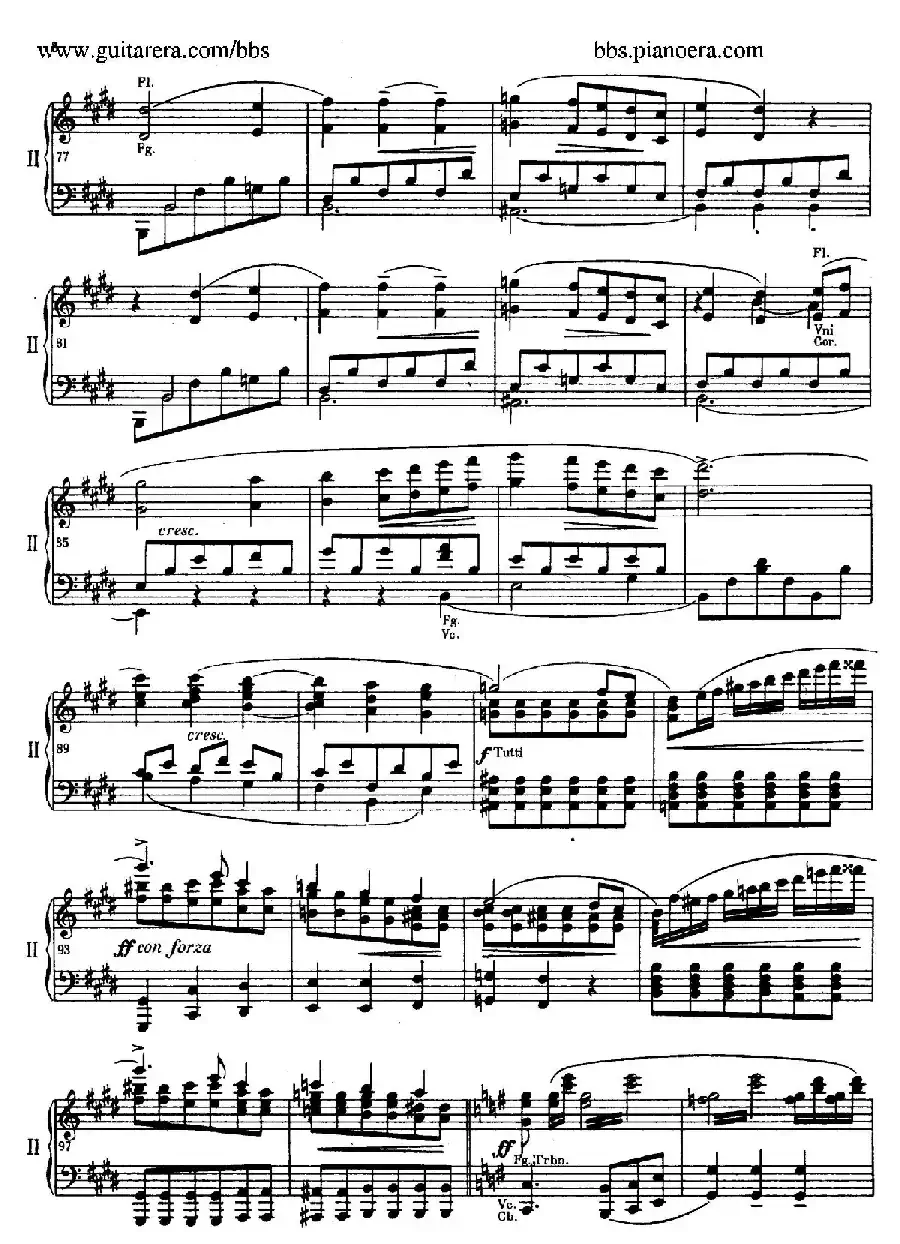 e小调第一钢琴协奏曲 Op.11（双钢琴版·第一乐章）
