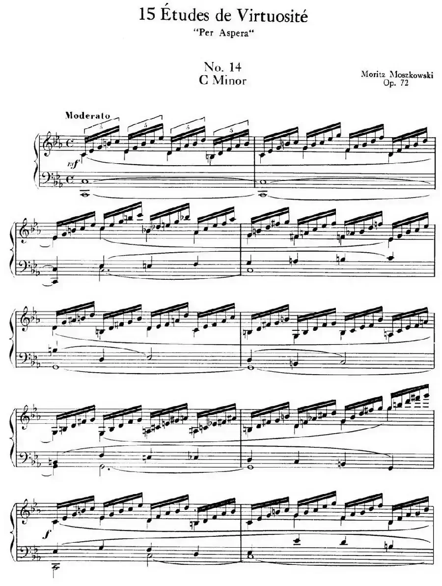 15 Etudes de Virtuosité Op.72 No.14（十五首钢琴练习曲之十四）