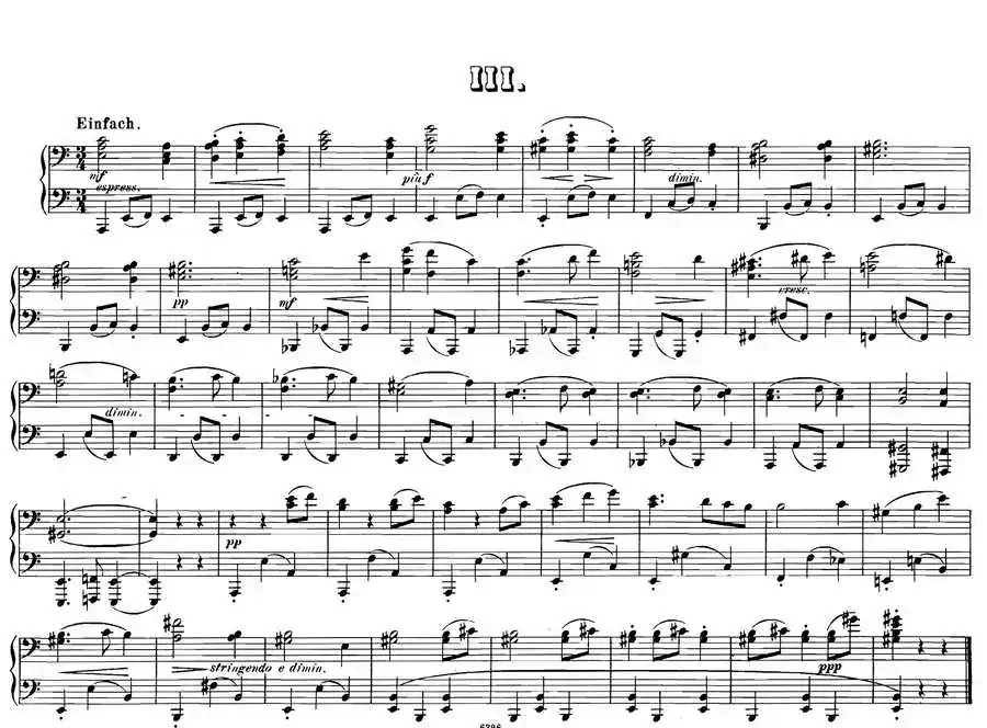 12 Waltzes Op.59 4 Hands（12首圆舞曲·四手联弹·Ⅲ）