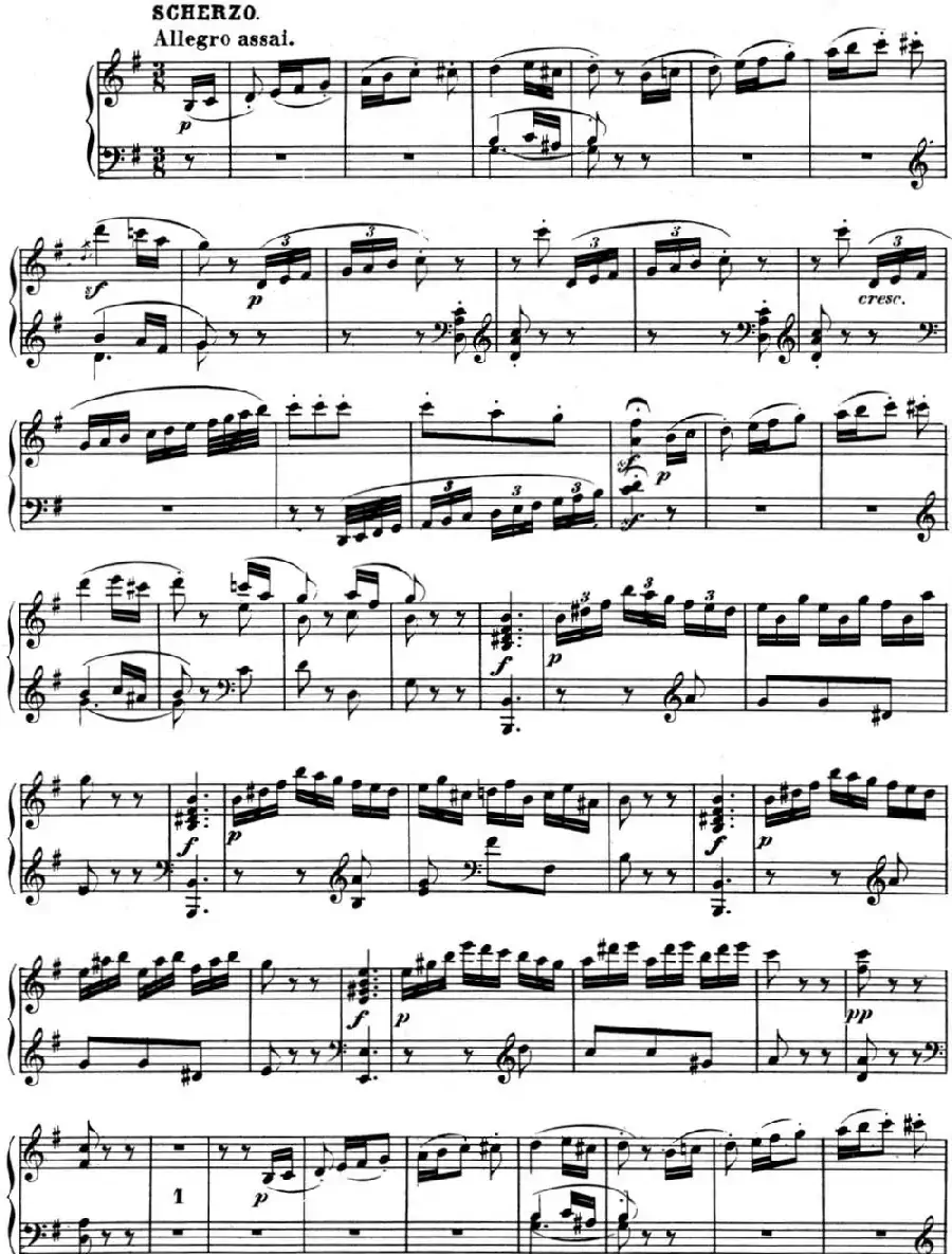 贝多芬钢琴奏鸣曲10 G大调 Op.14 No.2 G major