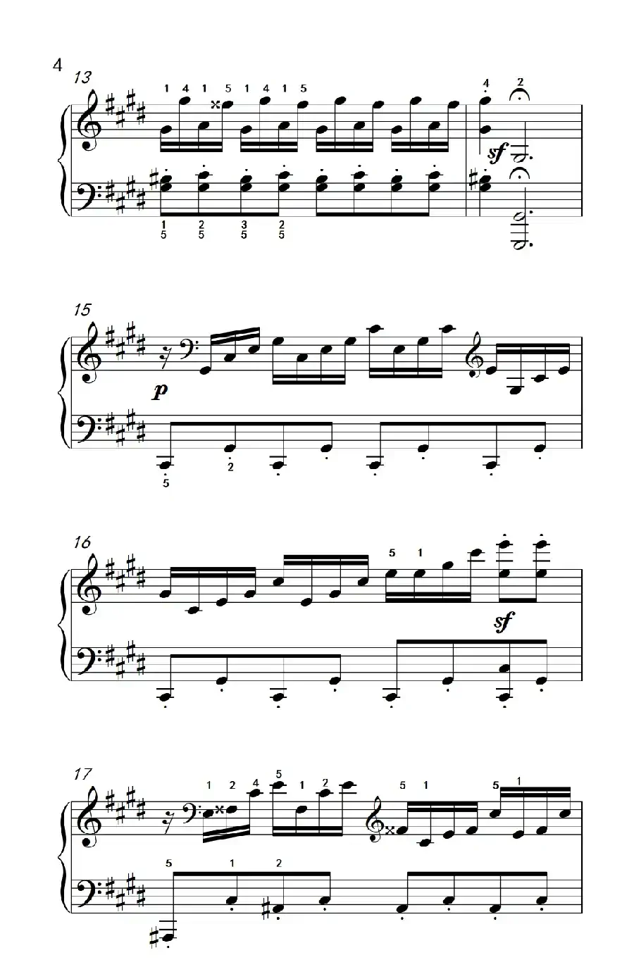 第十四号钢琴奏鸣曲（月光） 激动的急板