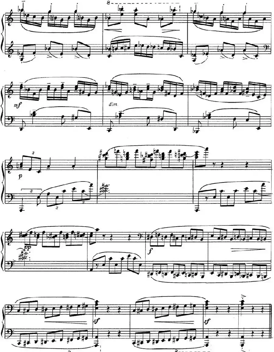 拉赫玛尼诺夫 音画练习曲14或15 Etudes tableaux Op.39 No.6