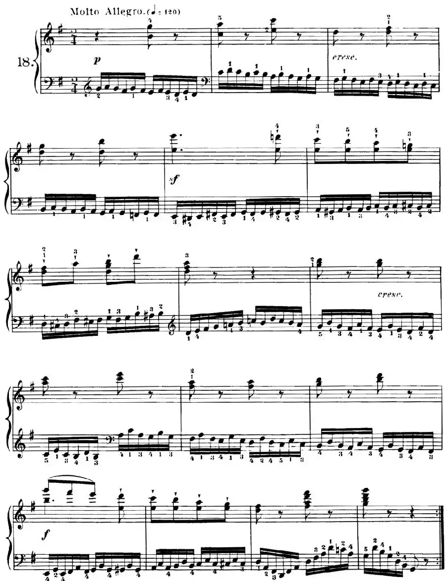 40首车尔尼Op.299钢琴快速练习曲（NO.18）