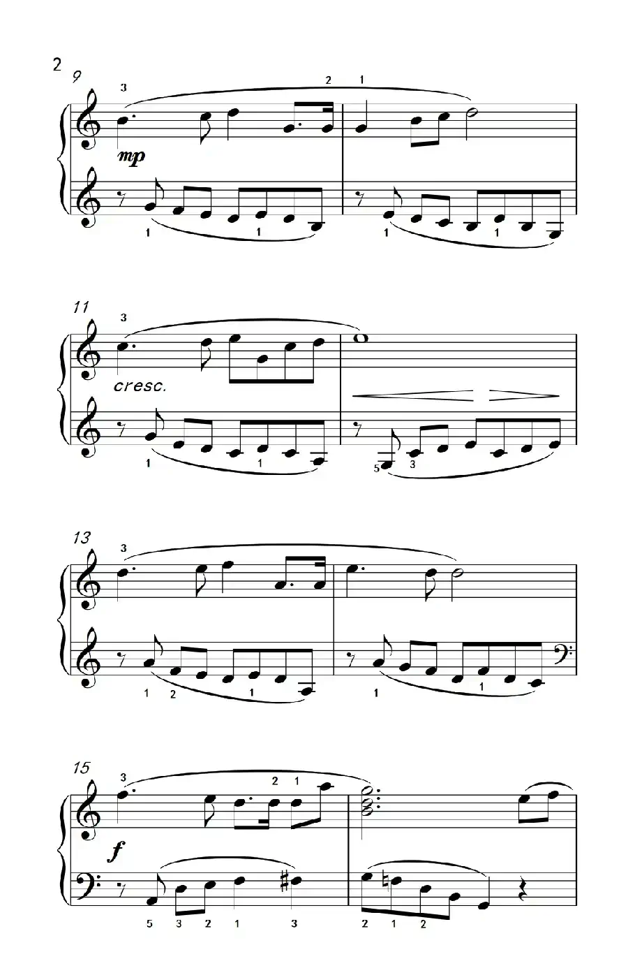 长江之歌（约翰·汤普森 成人钢琴教程 第三册）