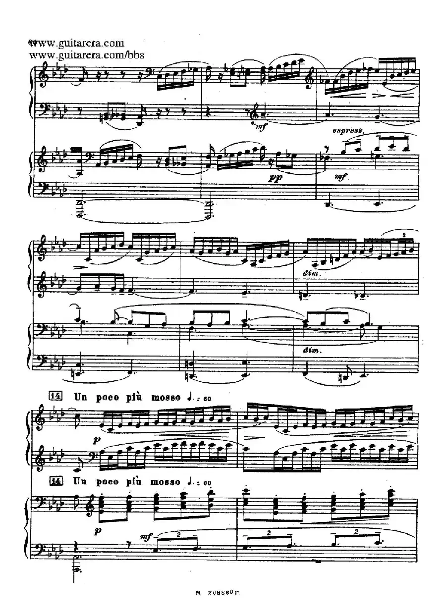 第二双钢琴组曲 Suite for Two Pianos No.2 Op.17（3. 浪漫曲 Romance）