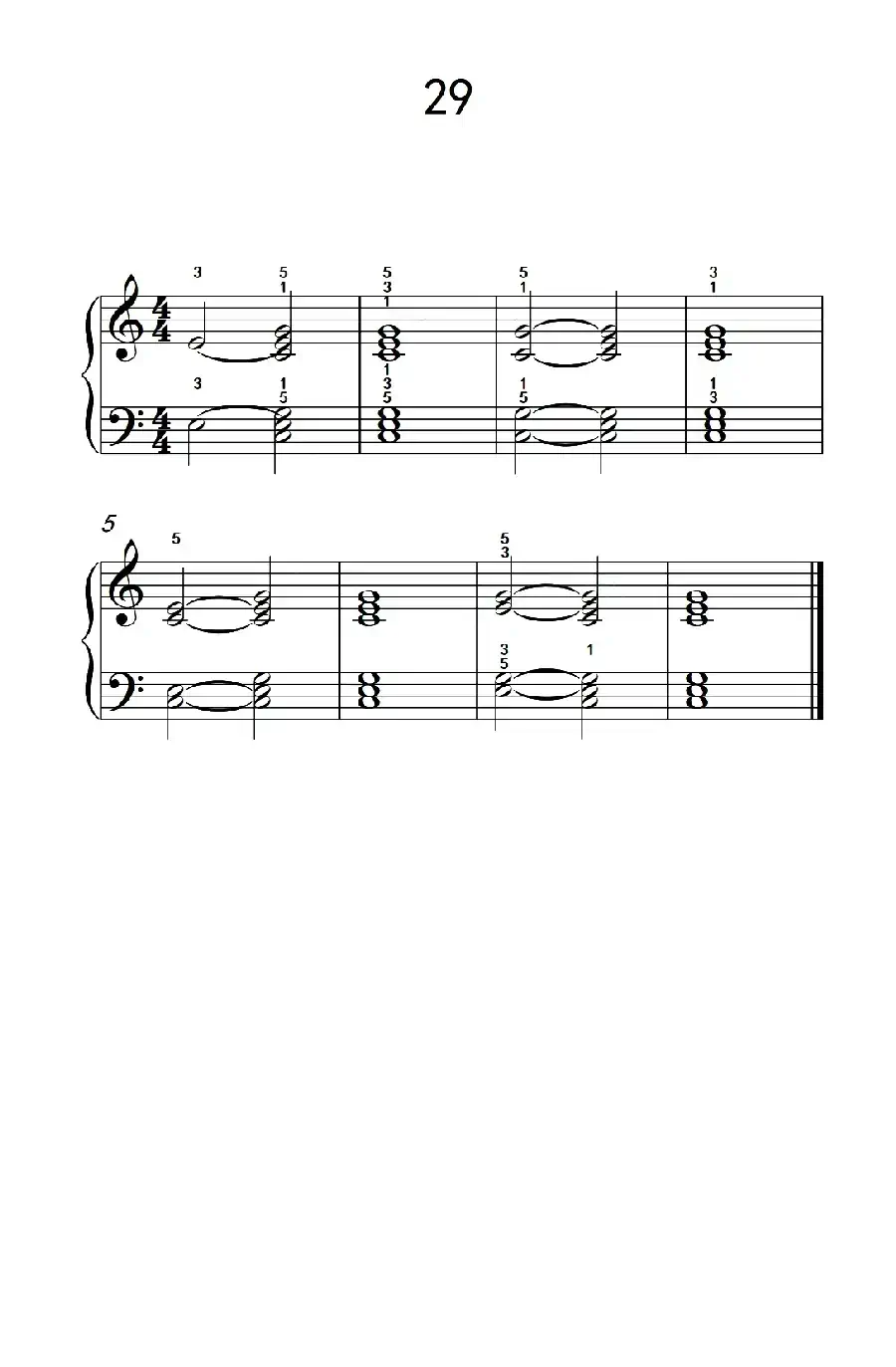 和弦练习 29(儿童钢琴手指练习 2)