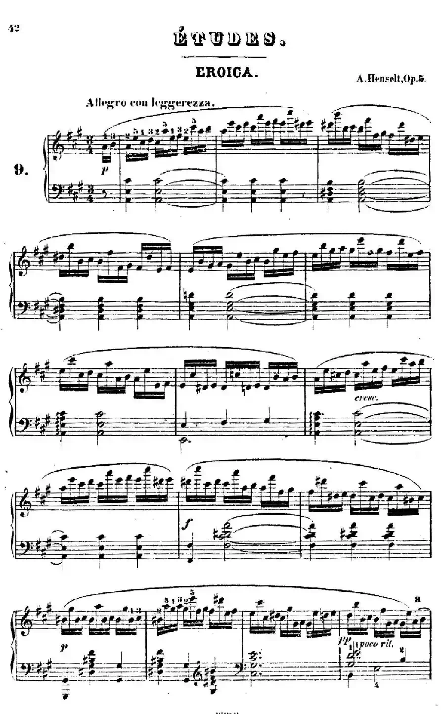 Douze Etudes de Salon Op.5（12首沙龙练习曲·9）