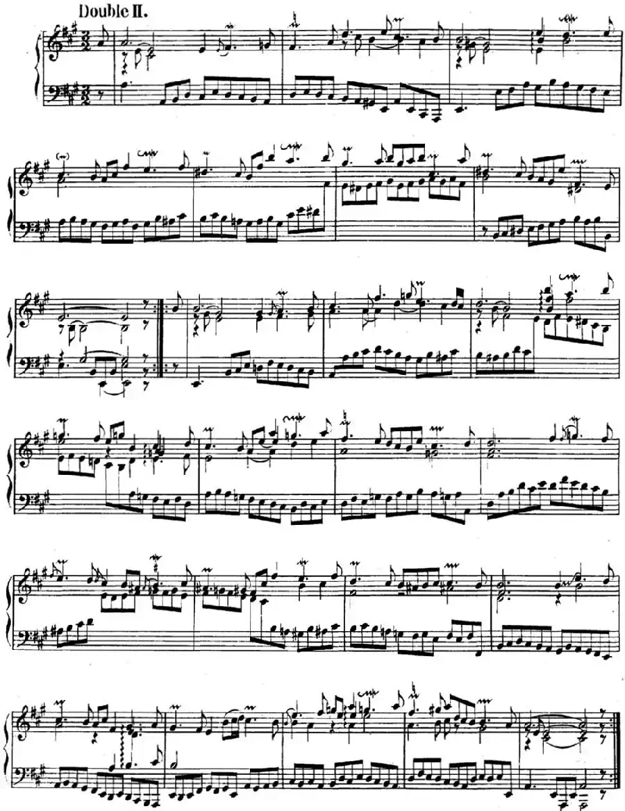 英国组曲No.1 巴赫 A大调 1st Suite BWV 806