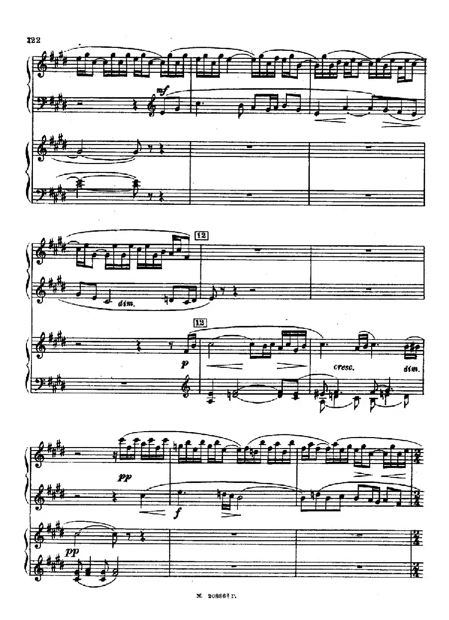 交响舞曲 Symphonic Dance Op.45（双钢琴）