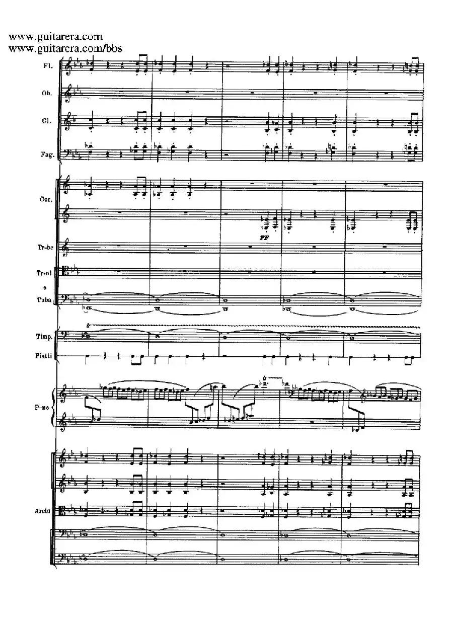 c小调第二钢琴协奏曲 Op.18（第三乐章总谱P13——24）