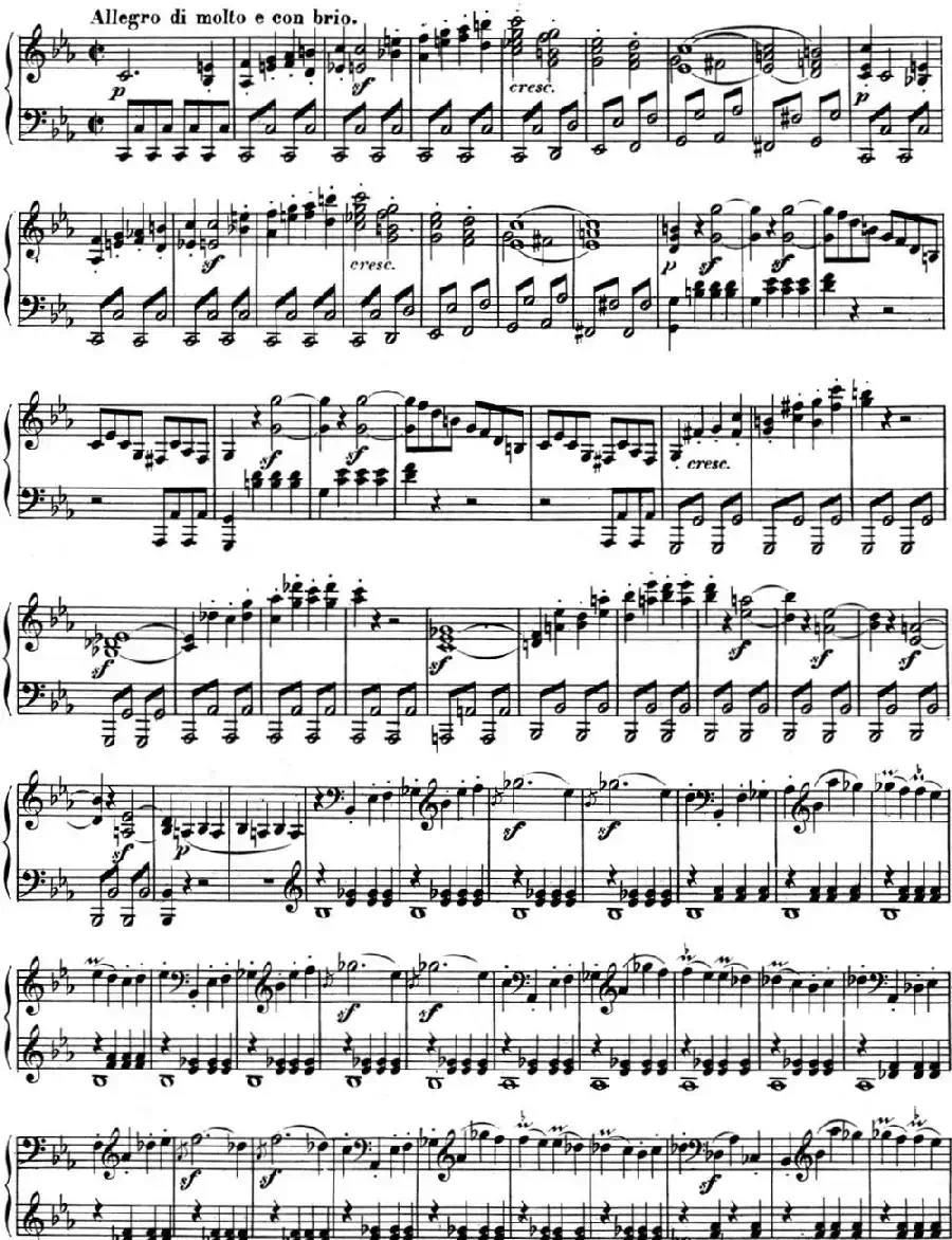 贝多芬钢琴奏鸣曲08 悲怆 C小调 Op.13 C minor