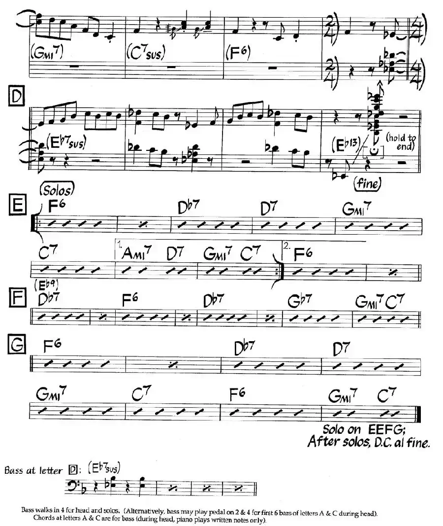 I Mean You（爵士钢琴曲）