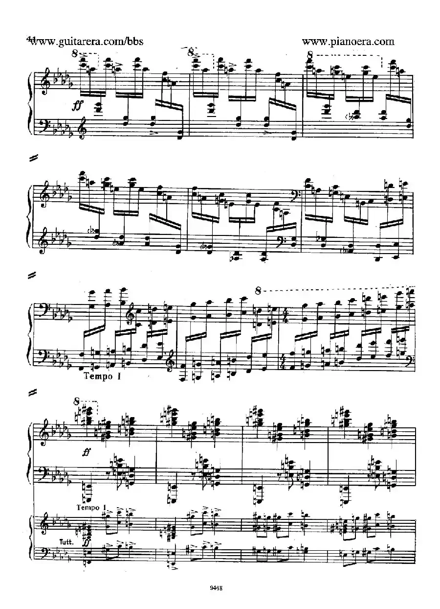 Piano Concerto in D-flat Major Op.37（降D大调钢琴协奏曲·Ⅰ·双钢琴）
