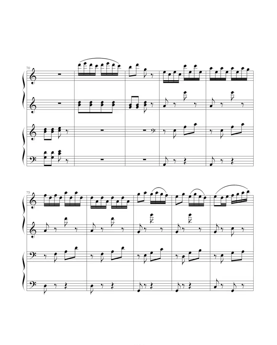 小松树(四手联弹)