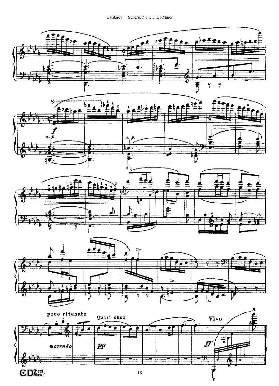 Scherzo No.2 in B-flat Minor（降b小调第二谐谑曲）