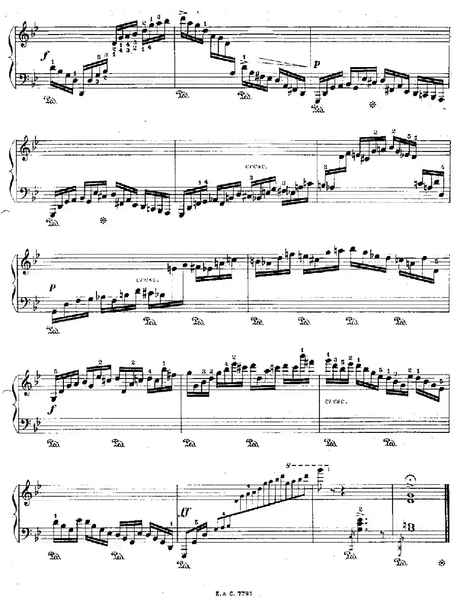 12 Etudes For The Left Hand Op.92 No.8（12首为左手而作的钢琴练习曲）