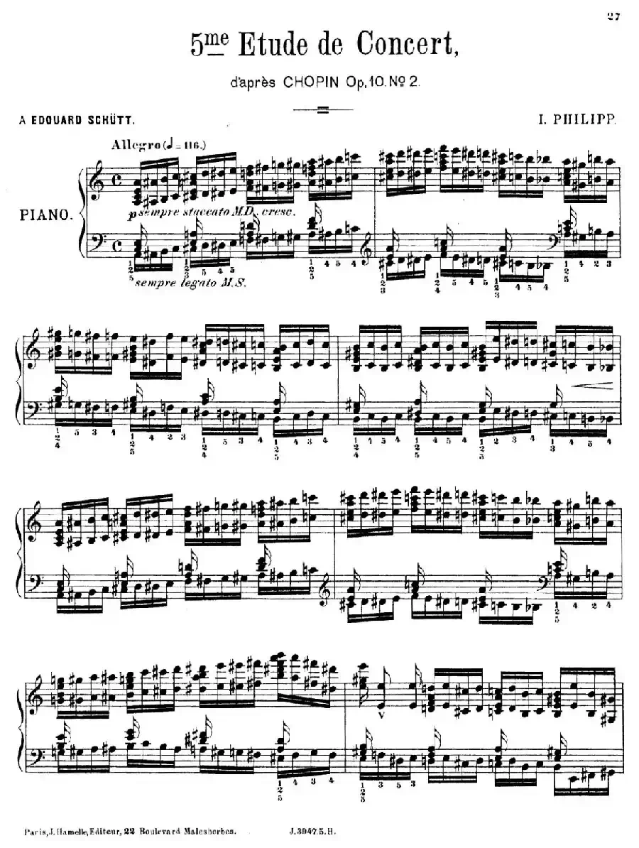 6 Etudes de Concert（6首音乐会练习曲·5）