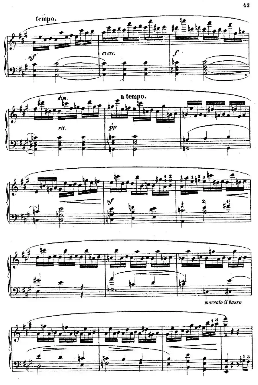 Douze Etudes de Salon Op.5（12首沙龙练习曲·9）