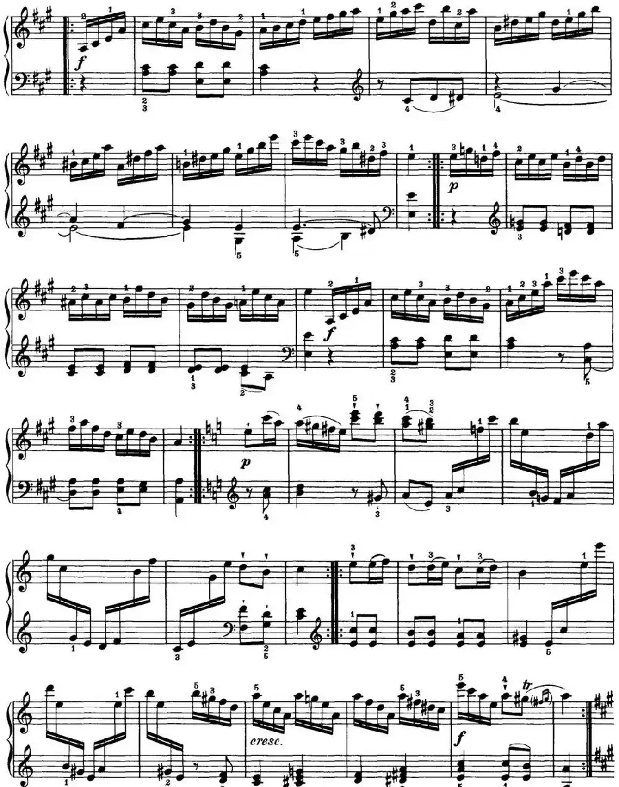 海顿 钢琴奏鸣曲 Hob XVI 36 in C-sharp minor