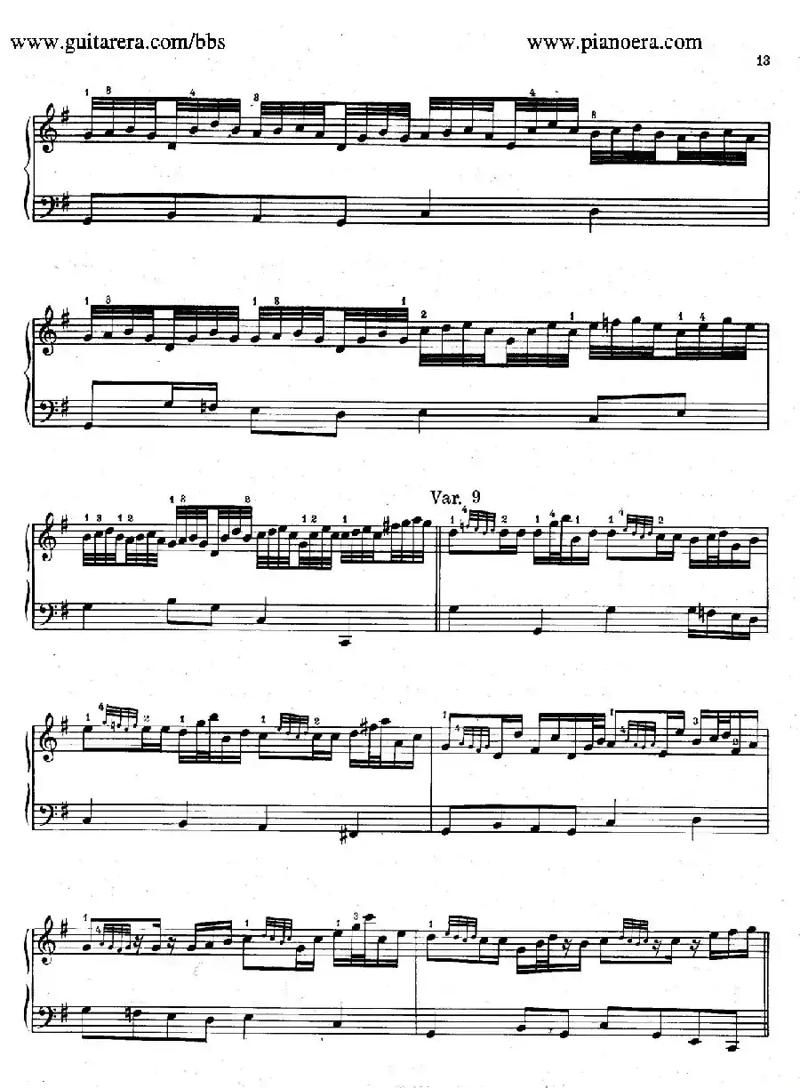Variations on the Russian Song（俄国民歌主题变奏曲）