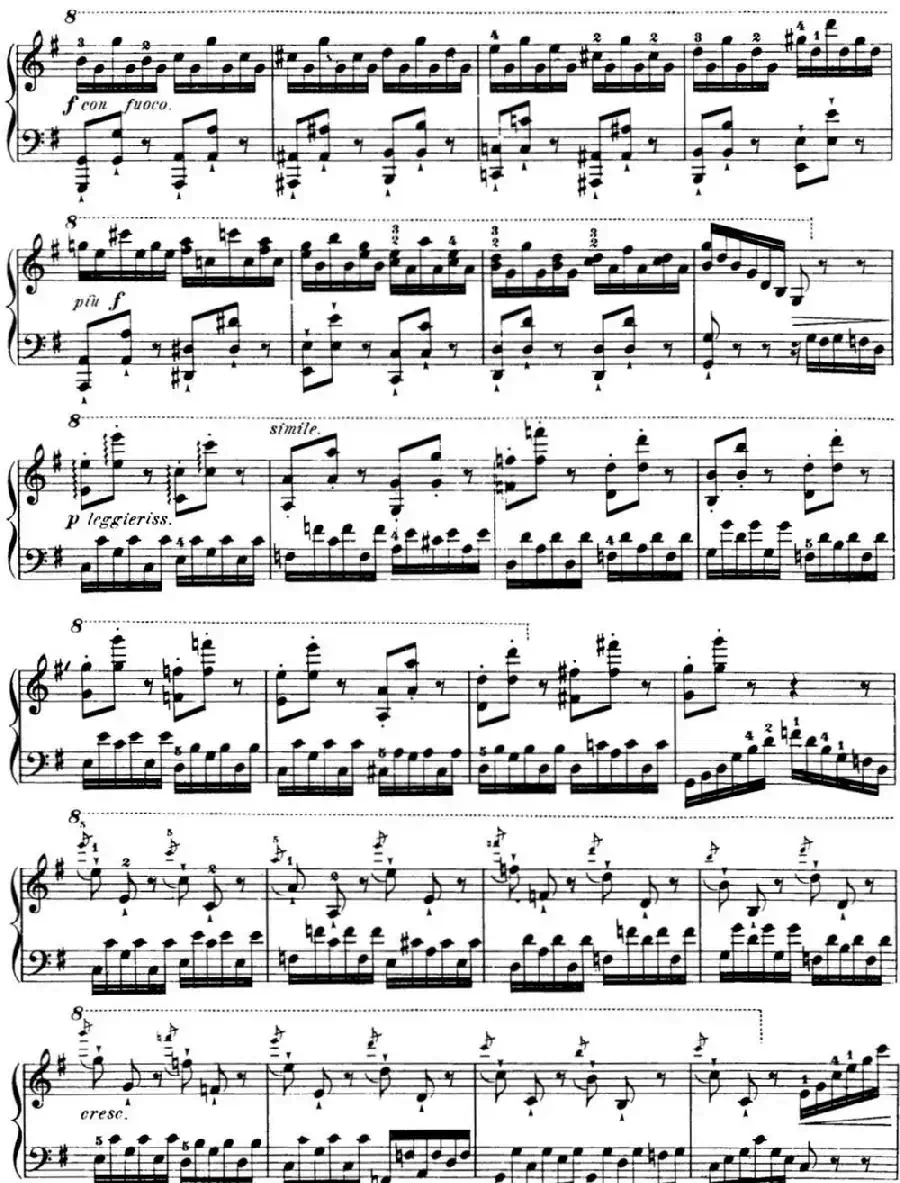 50首车尔尼Op.740钢琴手指灵巧技术练习曲(NO.20)