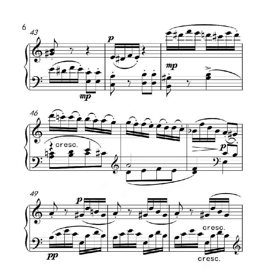 第六级B组 C大调奏鸣曲(中国音乐学院钢琴考级作品1~6级)